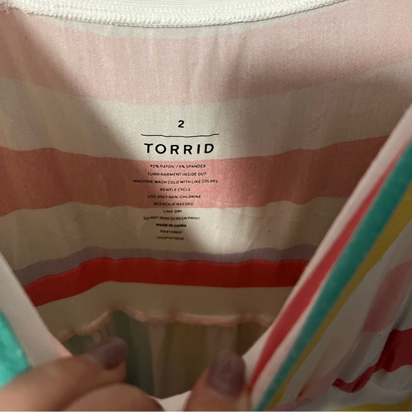 Torrid size 2 striped maxi dress - Picture 2 of 2